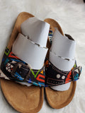 Ankara Print Belted Slippers