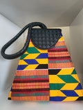 Copy of Ankara and Leather Clutch Bag