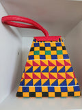 Copy of Copy of Ankara and Leather Clutch Bag