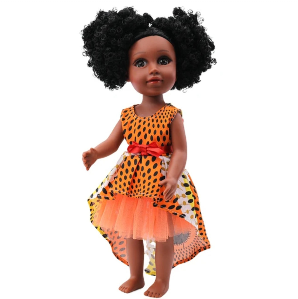 Orange Tutu Maya African Doll
